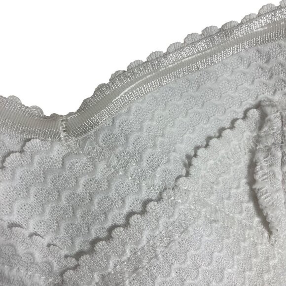 Sans Souci Strapless Mini Dress Small White Black Fit and Flare Preppy Prom - Picture 9 of 10